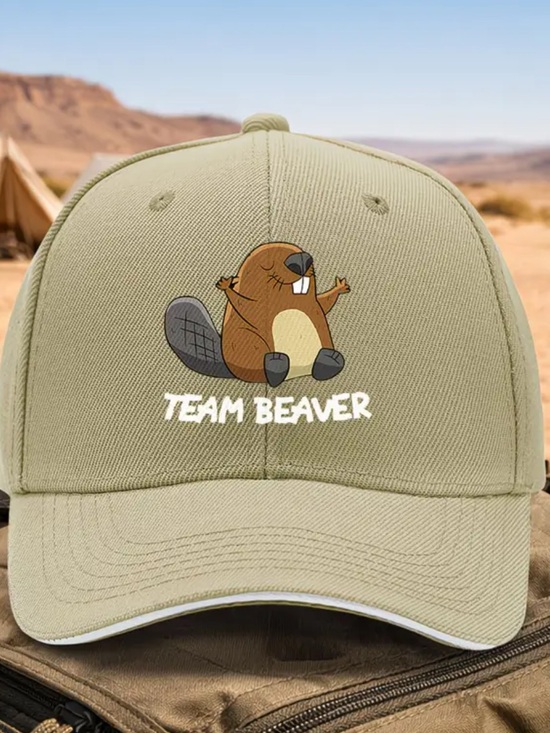 Other - Team Beaver Khaki Hat Beaver Revenge Enemy Adjustable Baseball Cap